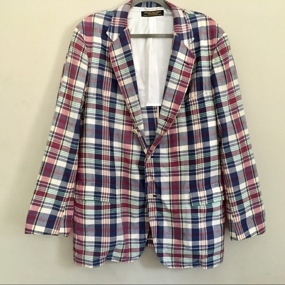 brooks brothers plaid blazer